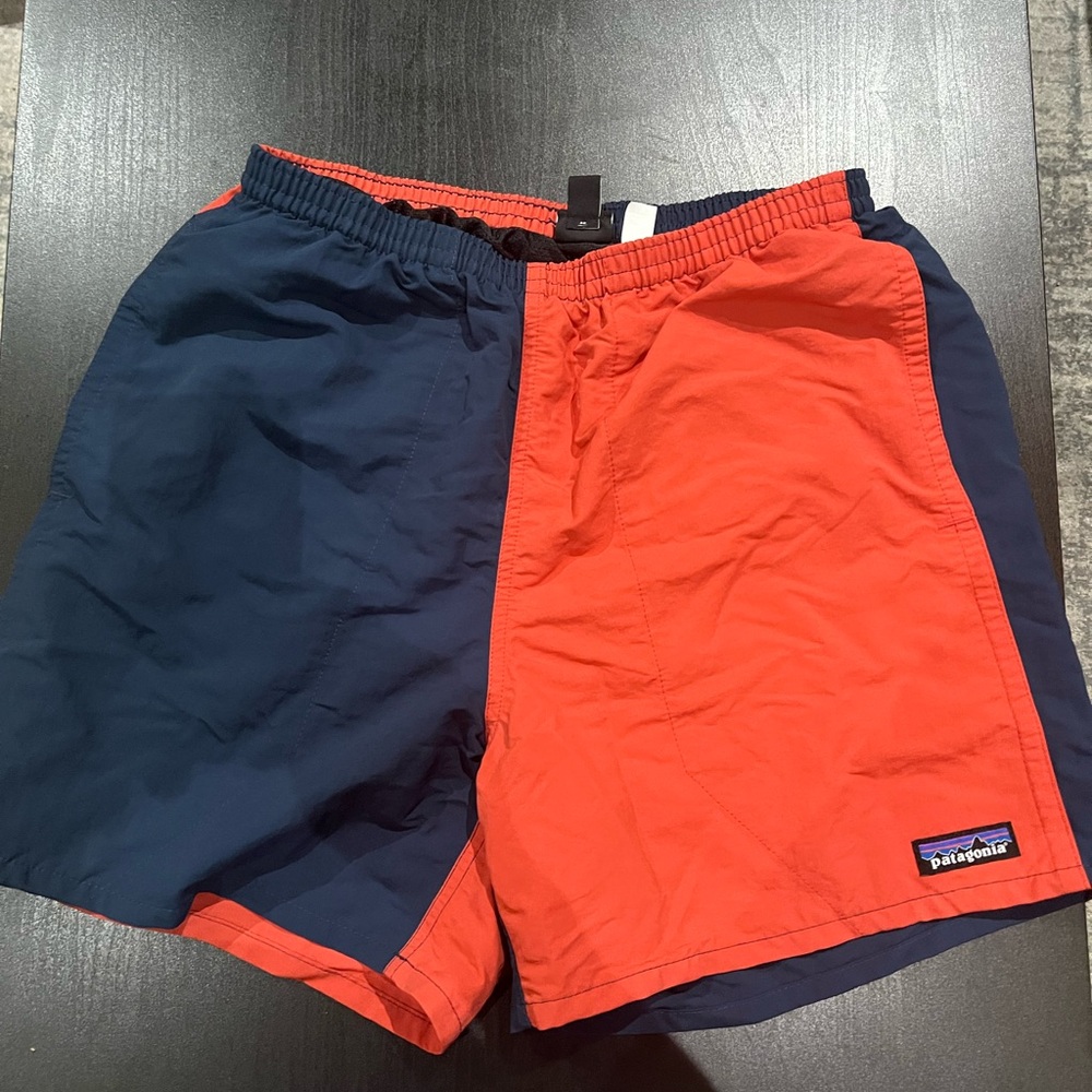 Patagonia Athletic Shorts Red and Blue Quick-Dry